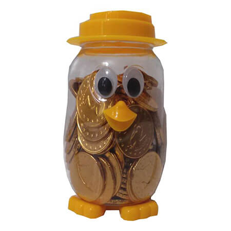 Se7en Golden Coin Chocolate Jar