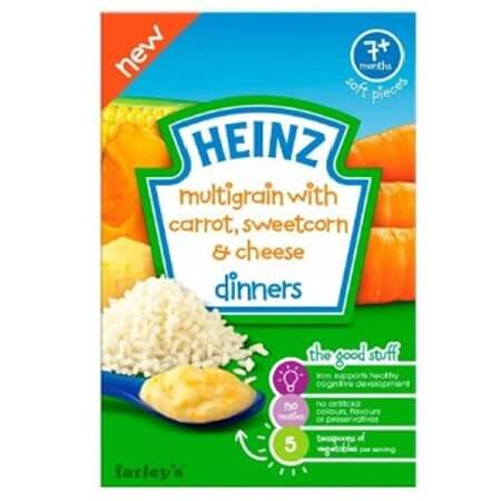 Heinz Multigrain With Carrot Sweetcorn Cheese Dinners