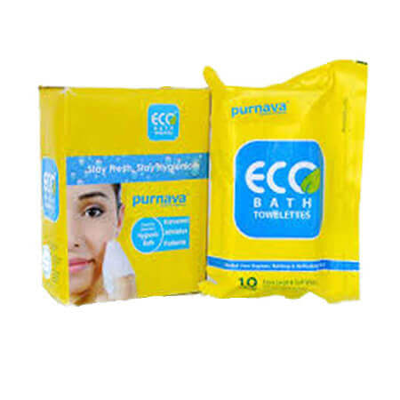 Purnava Eco Bath Towel 10 wipes