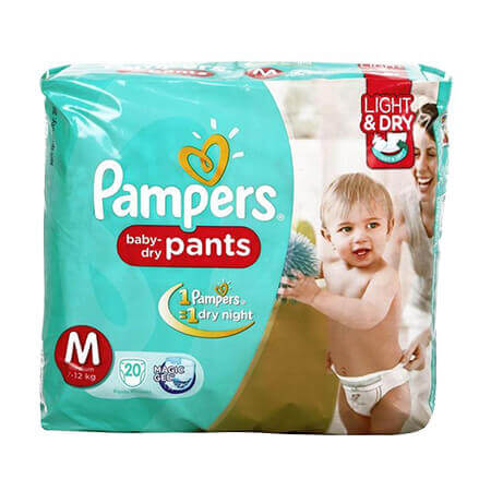 Pampers Baby Dry Pants Diaper (Pant System)  M (7-12 kg)