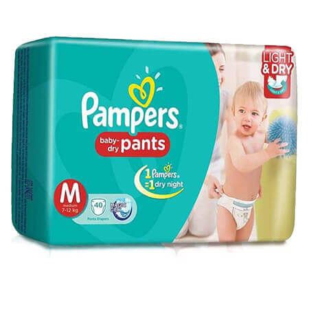 Pampers Baby Dry Pants Diaper (Pant System)  M (7-12 kg)