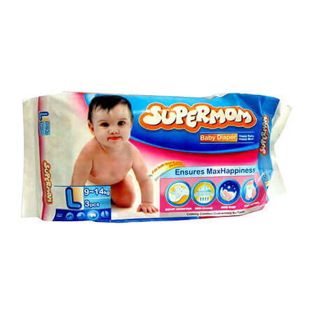 Supermom Baby Diaper (Belt System) L (9-14 kg)