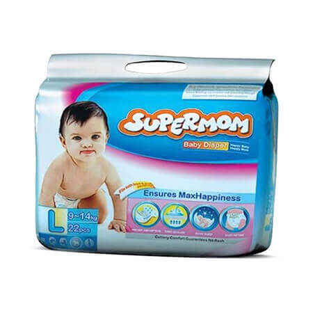 Supermom Baby Diaper (Belt System) L (9-14 kg)