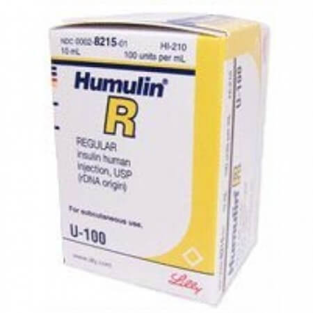 Humulin R -100 iu vial