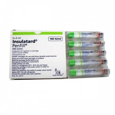 Insulatard 100 IU penfill (5 Cartridge)